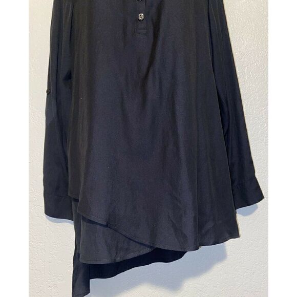 Soft Surroundings In‎ The Study Black Asymmetrical Layered Tunic Size XS - Picture 6 of 10
